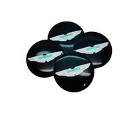 QHNSVFG 4 Paquete de Pegatinas para Tapas de Ruedas para Aston Martin DB7 DB9 DBX707 60MM, Decorativa Emblema Badge Pegatina Auto Pegatinas de Rueda