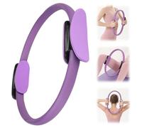 QHNTUJLB Aro de Pilates, Doble Asa Ejercicio Círculo Mágico, Yoga Fitness Aro de Resistencia, para Entrenamiento del Core, Fisioterapia y Tonificación de Muslos, Abdominales y Piernas(Purple)