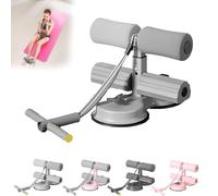 QHNTUJLB Entrenamiento Abdominal Dispositivo Auxiliar, Portátil Ajustable Incorporarse Equipo de Ejercicio Básico, Multifuncional Entrenador de Abdominales, para Hogar Oficina Gimnasia(Gray)