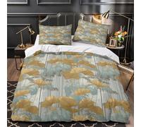 QHNZKJXPRL Arte del Toro Dorado Funda de Edredón Diseño 3D Juego de 3 Piezas Incluye Fundas de Almohada Transpirable Escultura de Animal mítico Funda Edredon for Adultos Super King（260x220cm）