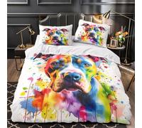 QHNZKJXPRL Arte fantástico de dragón de Fuego Funda de Edredón Diseño 3D 3 Piezas Suave con Fundas de Almohada Pintura Digital de dragón de Hielo Funda Edredon for jóvenes Double（200x200cm）