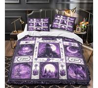 QHNZKJXPRL Cabaña de Invierno Funda de Edredón Cierre de Juego de 3 Piezas Suave Estampado 3D con Fundas de Almohada Suave Acogedor Refugio en el Bosque Funda Edredon for Adultos King（220x240cm）