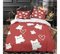 QHNZKJXPRL Osos Lindos en Bicicleta Funda de Edredón Juego de 3 Piezas Suave Impresión 3D Cremallera Oculta Incluye Fundas de Almohada Suave Patrón Floral Funda Edredon for Ancianos Double（200x200cm）