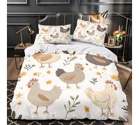 QHNZKJXPRL Patrón de Cereza Funda de Edredón Incluye Fundas de Almohada Juego de 3 Piezas Estampado 3D Cremallera Oculta Antialérgica Diseño de Frutas Retro Funda Edredon for niña King（220x240cm）