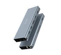 Qhou Estación de Carga para Ordenador portátil, 11 en 1 USB C HUB con Dos Salidas de vídeo 4K @ 60Hz, Dos monitores, 3 x USB 3.1 10 Gbps, 2 x HDMI, 2 x DP, 100 W PD, Compatible con Windows y M1 Mac