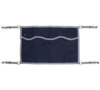 QHP Boxensperre - Puerta de caja de aire libre con correas ajustables (60 x 95 cm), color azul marino