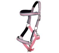 QHP Cabestro de pelo con diadema (flamenco rosa, Shetty)