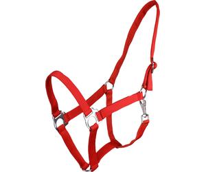 QHP Cabezada con Hebilla Deslizante, Rojo - Mini-Shetty QHP