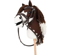 QHP Cabezada con Pespunte de Lujo para Hobby Horse, Marrón Oscuro - 1 uds. QHP