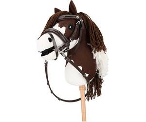 QHP Cabezada con Pespunte de Lujo para Hobby Horse, Marrón Oscuro - 1 uds. QHP
