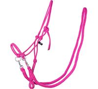 QHP Cabezada de Cuerda con Riendas, Fucsia - Pony QHP