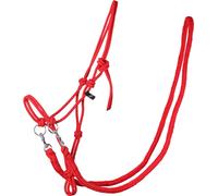 QHP Cabezada de Cuerda con Riendas, Rojo - Shetty QHP