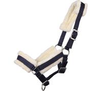 QHP Cabezada para Potro con Piel, Azul Oscuro - Shetty QHP