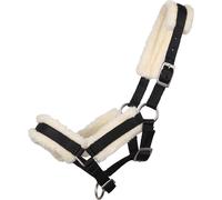 QHP Cabezada para Potro con Piel, Negro - Shetty QHP