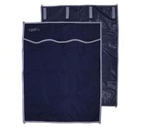 qhp Cajas de cortina Establo de cortina 4 bandas de velcro y 4 anillas en forma de D Marina 140 x 180 cm