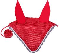 QHP Capucha Antimoscas Color, Rojo Claro - Pony QHP