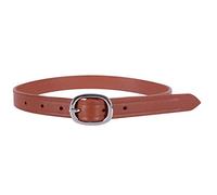 QHP Donar - Correa de piel para espuelas, color plateado, plata, Talla única