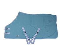 Manta caballo forro polar rug color con correas cruzadas QHP - Cielo / 135