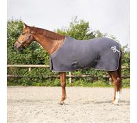 QHP Manta Forro Polar con Decoración, Gris/Plateado - 155 cm QHP