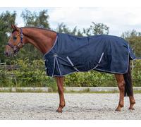 QHP Manta Impermeable Turnout Luxus Fleece, Navy - 165 cm QHP