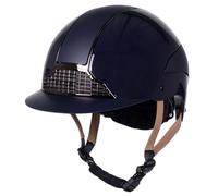 QHP Miami - Casco de equitación (55-57 cm), color azul oscuro