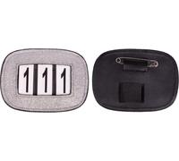 QHP Porta Número Shine - Plateado QHP