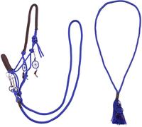 QHP Set de Cabezada en Cuerda Liberty, Azul Cobalto - Cob QHP