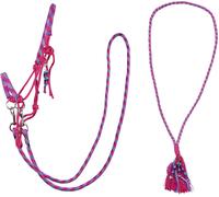 QHP Set de Cabezada en Cuerda Liberty, Fuchsia - Shetty QHP