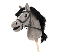 QHP Trense Hobby Horse - Caballo sin mordeduras - adecuado para caballos HKM - Negro