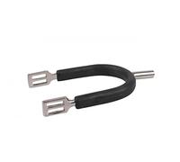 qhp Varilla Espuelas Corona borde Espuelas Mujer Cromado con caucho incl. Spore correa, plateado, 20 mm