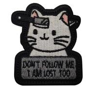 Qhpnunhq Parche de Bordado Gato Usted Eres una Gran Insignia Fomentar, Etiqueta engomada de la Bolsa de Bricolaje Creativo para Ropa Fácil de Usar, B