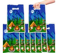 qhqqwzxqc Bolsas de regalo de fiesta de camping, aventura, bolsas de regalo de campista feliz, bolsas de golosinas de camping, bolsas de regalo para campamentos, bosques, naturaleza, senderismo fiesta