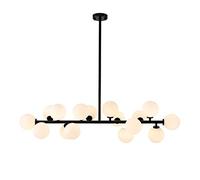 QHQQXN 16-Light Globe Sputnik Chandelier Black Large Chandeliers Pendant Lights Magic Bean Molecular Ceiling Hanging Lighting, Modern Linear Chandelier for Living Room Dining Room Farmhouse (Black)