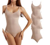 QHQQXN 3 Piece Suits Built-in Bra Tummy Control Butt Lift Open Crotch Body Shaper for Womens Shapewear Tank Top