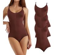 QHQQXN 3 Piece Suits Built-in Bra Tummy Control Butt Lift Open Crotch Body Shaper for Womens Shapewear Tank Top