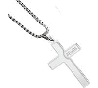 QHQQXN Accesorios Collar de urna de Cruz de Plata de Ley 925 para Mujeres y Hombres, Collar con Colgante de urna de Cruz Trenzada de Cuerda, joyería Conmemorativa, Collar de Ceniza de Cruz de oración