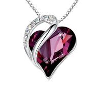 QHQQXN Accesorios para niñas Collar de Plata de Ley 925 con Forma de corazón del océano para Mujer, Collar con corazón de océano Collar Multicolor con circonitas para Fiesta Informal, Collar Titanic