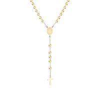 QHQQXN Accesorios para niñas Collar de Rosario religioso de Plata de Ley 925 para Mujeres y Hombres - Rosarios católicos escapularios Largos Cuentas para Hombre Collares con Colgante Cristiano Regalo