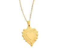 QHQQXN Accesorios para niñas Collar del Sagrado Corazón Católico Cristiano Gótico de Plata de Ley 925 para Mujeres Hombres, Collar del Sagrado Corazón de Jesús - Colgante Vintage del Sagrado Corazón,