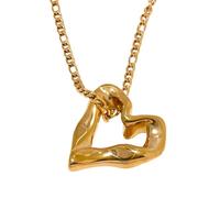 QHQQXN Accesorios para niñas Collar Minimalista con Forma de corazón para niñas, Gargantilla romántica de Plata de Ley 925 con Dije de corazón Dulce - Collar de Oro con Forma de corazón, Collar con