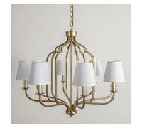 QHQQXN American Style Chandelier Retro Iron Lighting Fixtures Villa Living Room Dining Room Lights Minimalist Bedroom Lights