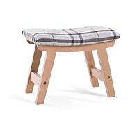 QHQQXN ARC Footstool - Stylish Cotton & Linen Foot Rest for Living Room & Bedroom Versatile Shoe Changing Stool - Ultimate Comfort & Relaxation Accessory