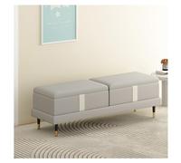 QHQQXN Bench - Upholstered Storage Stool with Golden Legs Faux Leather Footrest for Bedroom Stepping Stool for End of Bed Stylish Foot of Bed Seating