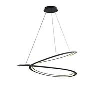QHQQXN Black Nordic Creative LED Chandelier,Modern Simple Ring Pendant Lighting Adjustable Industrial Ceiling Lights Fixtures For Living Room Dining Room Bedroom-White 60 * 150cm