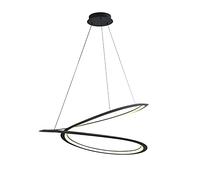 QHQQXN Black Nordic Creative LED Chandelier,Modern Simple Ring Pendant Lighting Adjustable Industrial Ceiling Lights Fixtures For Living Room Dining Room Bedroom-White 60 * 150cm