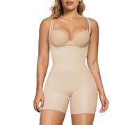 QHQQXN Body Moldeador para Mujer, Busto Abierto, Control de Barriga, Moldeador de Cuerpo a Medio Muslo, Pantalones Cortos sin Costuras