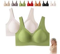 QHQQXN Bra Strip Wireless Push-Up Bra for Women Seamless Soft Comfort Lifting Wire- Bra