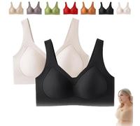 QHQQXN Bra Strip Wireless Push-Up Bra for Women Seamless Soft Comfort Lifting Wire- Bra