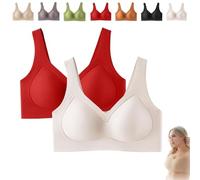 QHQQXN Bra Strip Wireless Push-Up Bra for Women Seamless Soft Comfort Lifting Wire- Bra