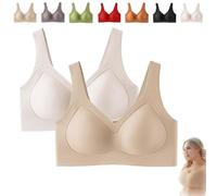 QHQQXN Bra Strip Wireless Push-Up Bra for Women Seamless Soft Comfort Lifting Wire- Bra